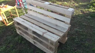 Garden furniture made from pallets. Bench and table. - YouTube