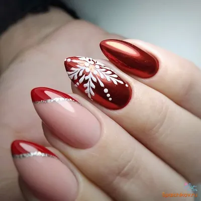 Снежинки дизайн ногтей фото