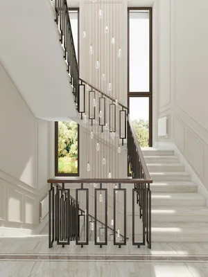 Лестница. Современный стиль. | Stair railing design, Stairway design,  Staircase design modern