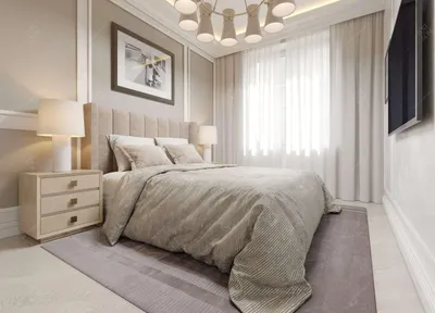 Дизайн спальни в бежевых тонах - 76 фото