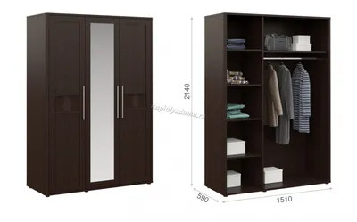 Шкаф Токио 3-х дверный (Венге) / спальня Токио (Венге) купить в  Владивостоке по низкой цене в интернет-магазине мебели