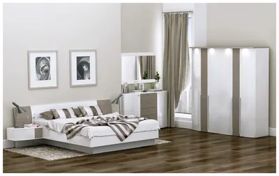 Купить спальня токио капучино/белоснежный глянец для дома в Москве недорого  от производителя | Интернет-магазин «ИнтерДизайн»