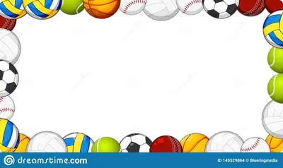 Рамка шарика спорта иллюстрация вектора. иллюстрации насчитывающей зажим -  145529864