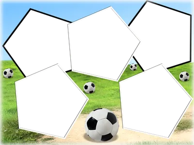Фоторамка, PNG шаблон для фото футбольный мяч