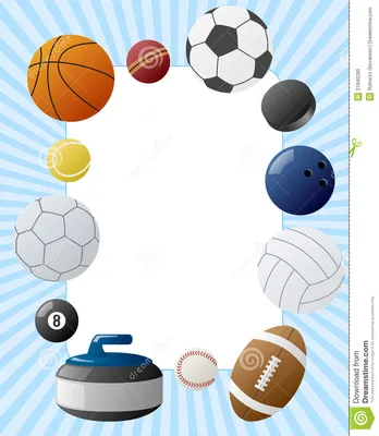 спорт фото рамки шариков иллюстрация вектора. иллюстрации насчитывающей  фото - 21840290