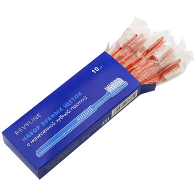 Набор зубных щеток Revyline с нанесенной зубной пастой, 10 шт. купить в  Москве в интернет-магазине «Dent-Hunter»
