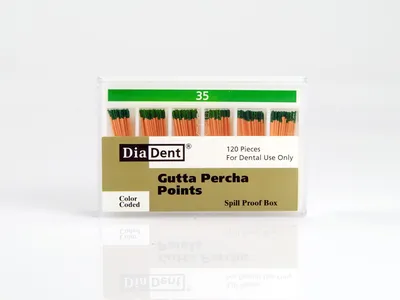 Гуттаперча 02 №35 Gutta Percha Points штифты стоматологические  гуттаперчивые ISO 35 (120 шт) — Наири-x