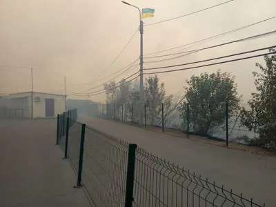 Пожар на Луганщине: огонь перекинулся на КПВВ \"Станица Луганская\" « Фото |  Мобильная версия | Цензор.НЕТ