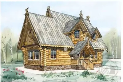 Традиционный русский дом рисунок - 70 фото
