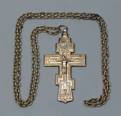 Купить старинную Наперсный иерейский крест на цепи в антикварном магазине  Оранта в Москве артикул 331-14