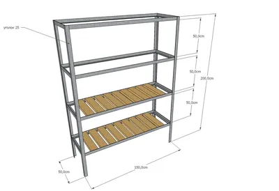 Стеллаж в гараже своими руками: как сделать из профиля, уголка, дерева -  фото-материалы и чертежи