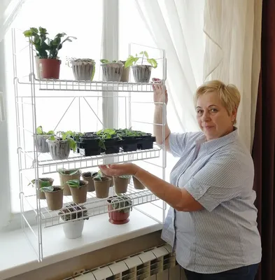 Стеллаж металлический для рассады и цветов \"Найди\" на подоконник , белый,  26х62х91 см: купить, заказать, цена, фото » Садовые ограждения из металла -  Просто Полезно