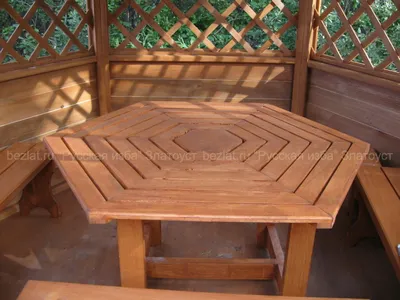 Деревянный стол и скамейки садовые в Златоусте, Миассе и Челябинской  области. Фотографии деревянного стола