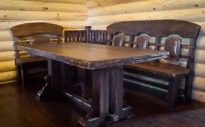 Скамейки и лавки под старину для кафе баров ресторанов из массива дерева  сосны, дуба - Столярная мастерская ЛофтЭкоМебель