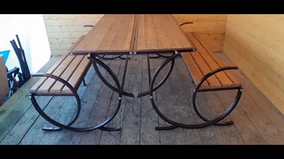 Скамейка трансформер круглая - YouTube | Уличные столы, Металлические  стулья, Переделанные стулья