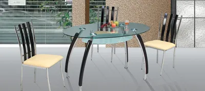 Овальные стеклянные обеденные столы: раскладные и раздвижные