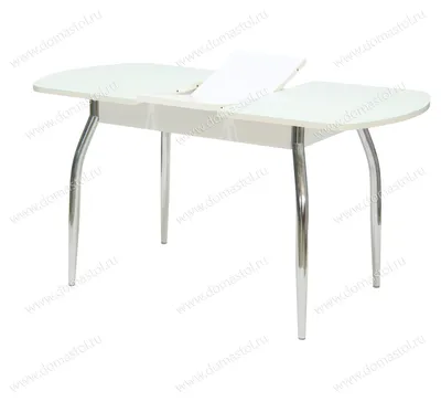 Дома стол | Стол кухонный Гала 7 белый, стекло белое