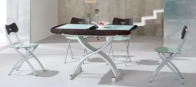 Стеклянные обеденные столы-трансформеры и консоли для кухни: круглые и  овальные