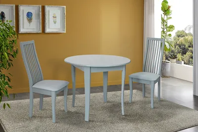 Обеденный стол для маленькой кухни круглый Омега Модуль Люкс, цвет серый -  купить по лучшей цене в Броварах от компании \"Интернет-магазин мебели  \"Меблі Всім\"\" - 1497636360