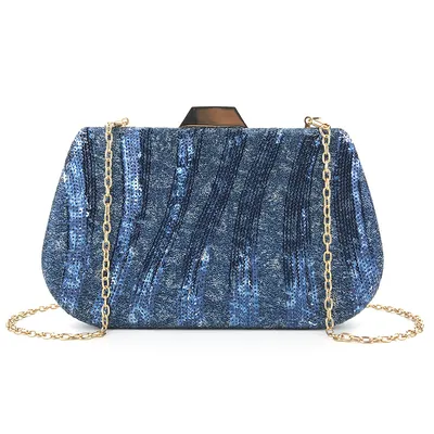 2022 модная вечерняя сумочка с блестками, женский роскошный клатч, сумочка,  блестящий кошелек для невесты, синяя блестящая свадебная сумочка для  вечеринки и выпускного вечера - купить по выгодной цене | AliExpress