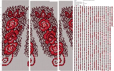Схема Кружевные розы из бисера, схема своими руками