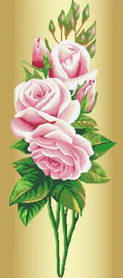 Схема для вышивки бисером роза Королева цветов (Розовая): продажа бисера,  цена на схемы для вышивки в Запорожье и Украине. бисерное рукоделие от  \"Серебряная бусинка\" - 668113625