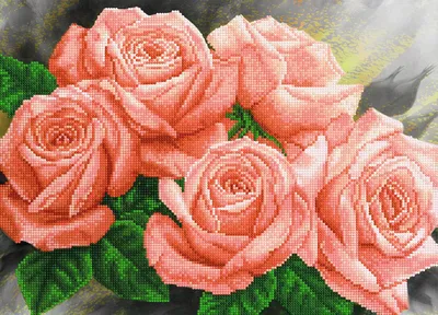 Схема для вышивки бисером Розовые розы, цена 110 грн — Prom.ua  (ID#758231731)