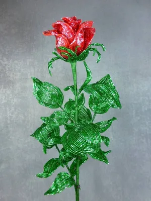 Роза из бисера (90 фото) - легкие схемы и пошаговый мастер-класс для  начинающих