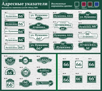 Адресные таблички номера на дом заказать изготовление