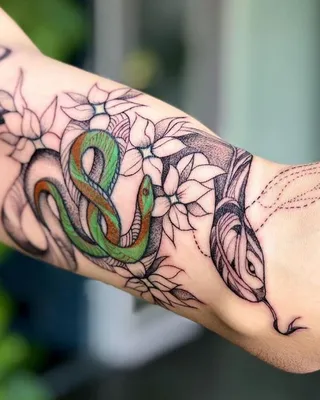 Tattoo • Тату Змея: популярные стили и композиции