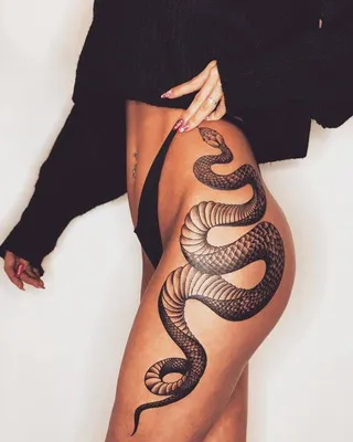 Татуировки змеи для девушек - 63 фото
