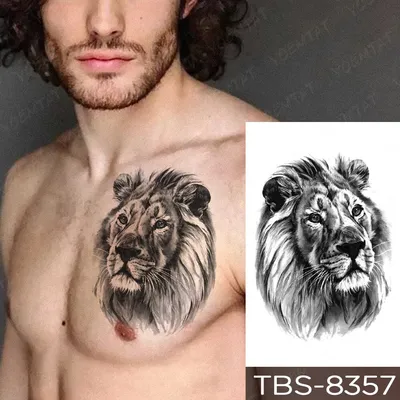 Водостойкая Временная тату-наклейка, черный тигр, Лев, реалистичные  эскизные татуировки, зверь, животное, боди-арт, искусственная тату на руку  для мужчин и женщин - купить по выгодной цене | AliExpress