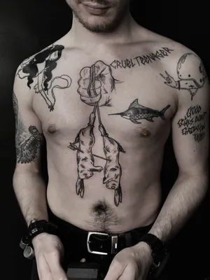 Татуировки на животе: фото тату, эскизы и портфолио работ