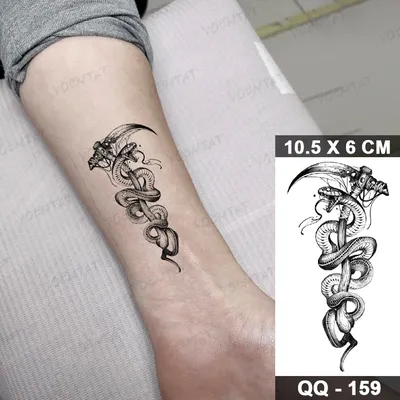 Временная тату-наклейка Скорпион, крутой механический череп, змея,  Искусственная черная татуировка на запястье, для мужчин, женщин, мужчин,  блестящие татуировки для детей - купить по выгодной цене | AliExpress
