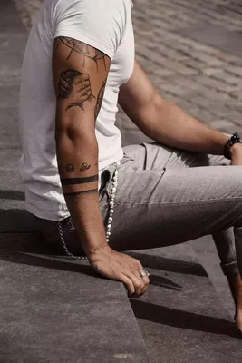 Красивые тату на руке для мужчин (58 фото) | Small forearm tattoos,  Underarm tattoo, Forearm band tattoos