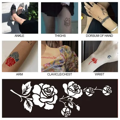 Трафареты для татуировок, шаблоны для хны, для рук, спины, груди, боди-арт,  аэрограф, шаблоны для рисования, наклейка «сделай сам», цветок, рисование, татуировка  хной - купить по выгодной цене | AliExpress