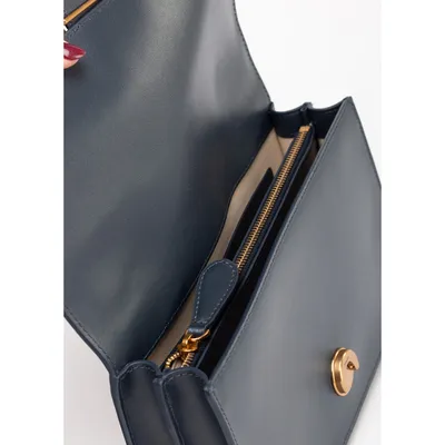 Темно-синяя сумка Pinko Classic Simply с заклепками art 158 купить в  Украине | Redb
