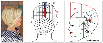 Стрижка боб на средние волосы без челки - схема и поэтапная техника  выполнения | Мир увлечений