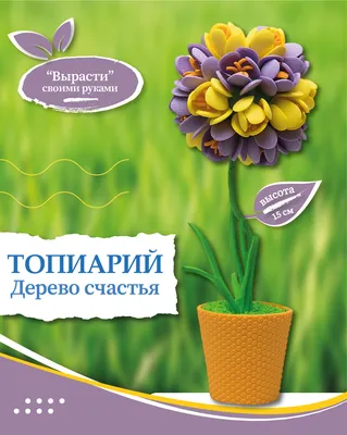 Набор для творчества топиарий из органзы \"Крокусы\"(ТПМ-03) купить в  Краснодаре в компании Территория творчества