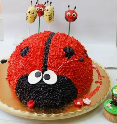 ТОРТЫ Торт \"Божья Коровка\" Кремовый Торт Сборка и украшение торта Ladybug  Cake - YouTube