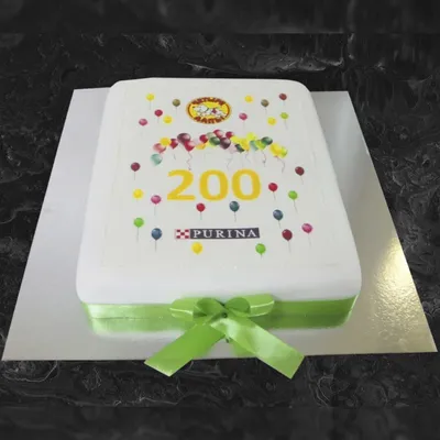 Прямоугольный торт с логотипом компании — купить по цене 900 руб/кг. |  Интернет магазин Promocake в Москве