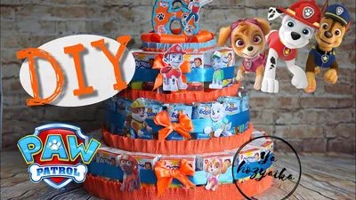 Торт в детский сад или школу 🎂 DIY. Торт из соков. Огромный торт в стиле  «Щенячий патруль» - YouTube