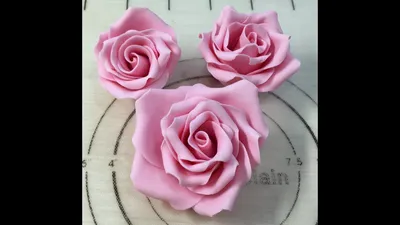 Роза из мастики (Самый быстрый способ сделать розу. Easy and fast fondant  rose. Танинторт - YouTube