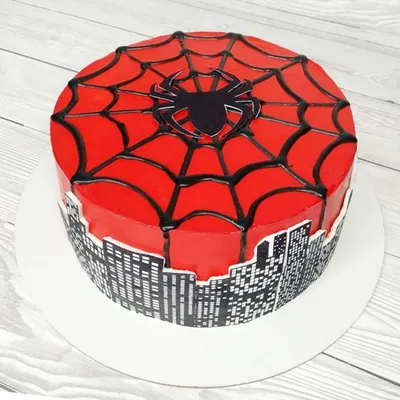 Торт в стиле Человек паук купить на заказ в Москве с доставкой