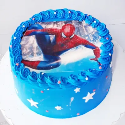 Торт Человек паук без мастики купить на заказ в Москве с доставкой