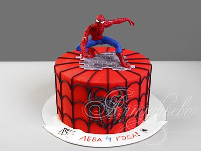 Торт Человек-паук мальчику 13072320 стоимостью 7 950 рублей - торты на  заказ ПРЕМИУМ-класса от КП «Алтуфьево»