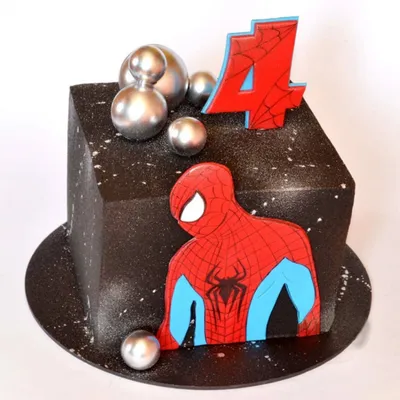 Квадратный торт Человек паук купить на заказ в Москве с доставкой