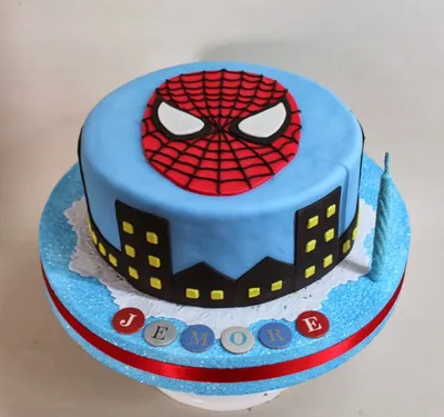 Торт в стиле человек паук - 72 photo