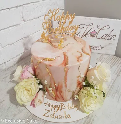 Торт с живыми цветами купить в Киеве | Exclusive Cake