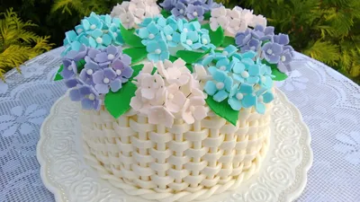 Торт корзина с цветами - пошаговый рецепт с фото